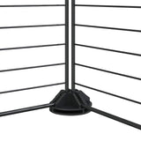 8-Panel Pet Cage Black 70x70x35 cm Steel