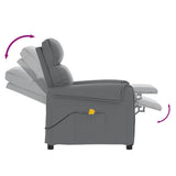 Massage Chair Grey Faux Leather - Rear View