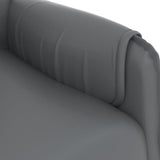 Massage Chair Grey Faux Leather - Close-Up Angle
