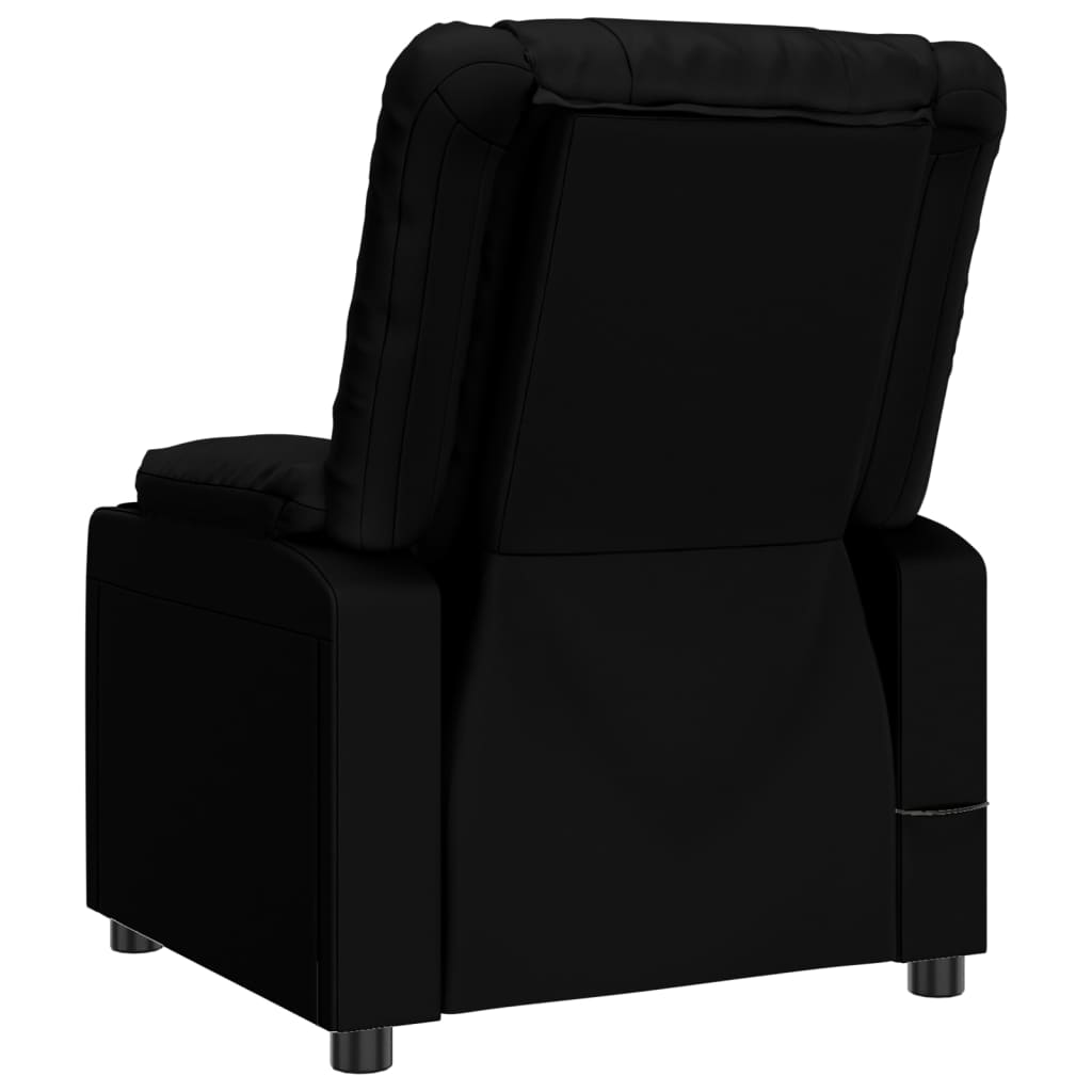Recliner Chair Black Faux Leather