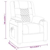 Recliner Chair Black Faux Leather - Extra Image