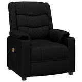 Massage Chair Black Faux Leather - Front View