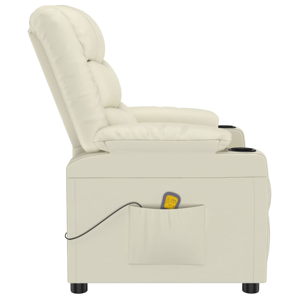 Massage Chair Cream Faux Leather