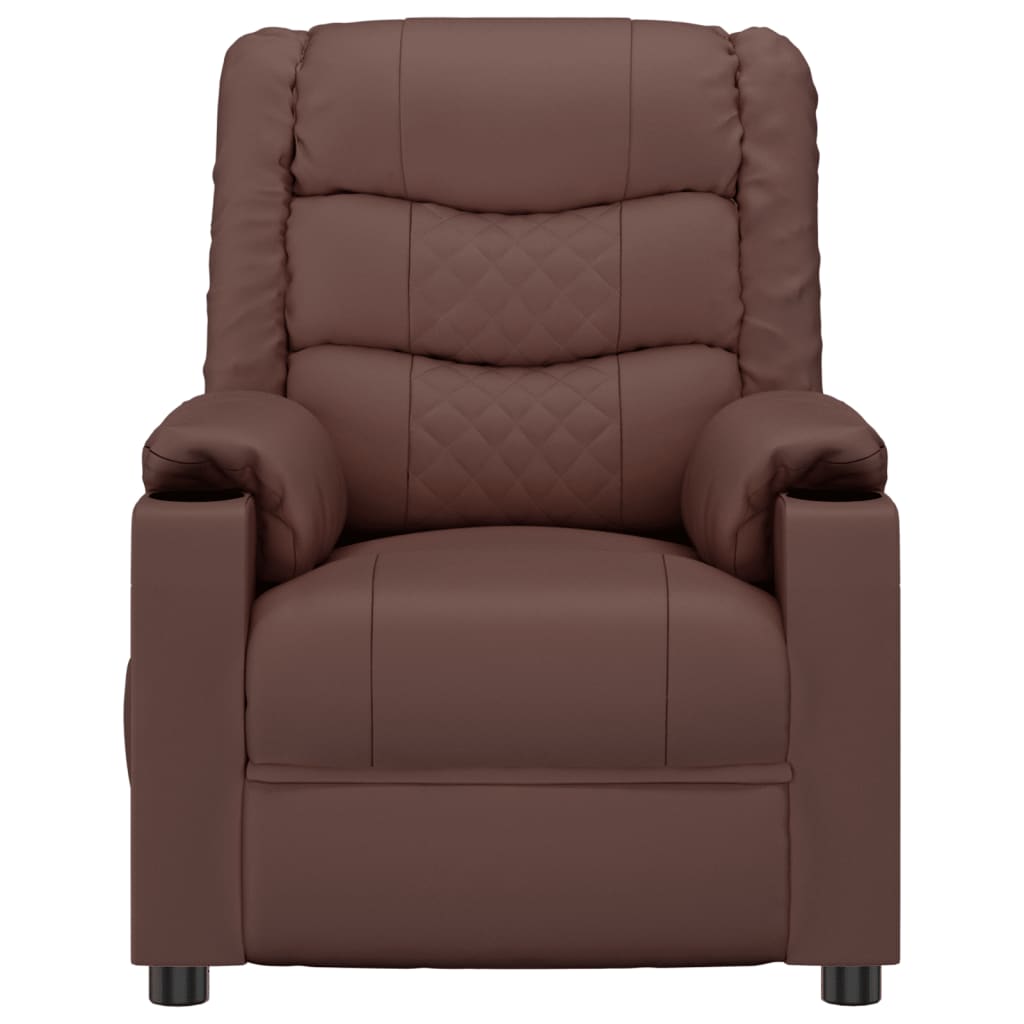 Massage Chair Brown Faux Leather