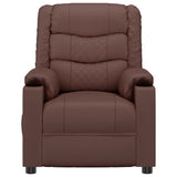 Massage Chair Brown Faux Leather - Side View