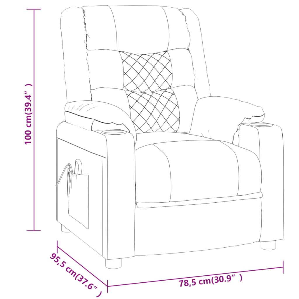 Massage Chair Brown Faux Leather