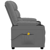 Massage Chair Grey Faux Leather - Top-Down View