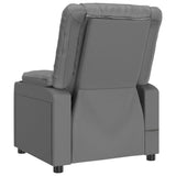 Massage Chair Grey Faux Leather - 45-Degree Angle