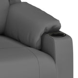 Massage Chair Grey Faux Leather - Close-Up Angle