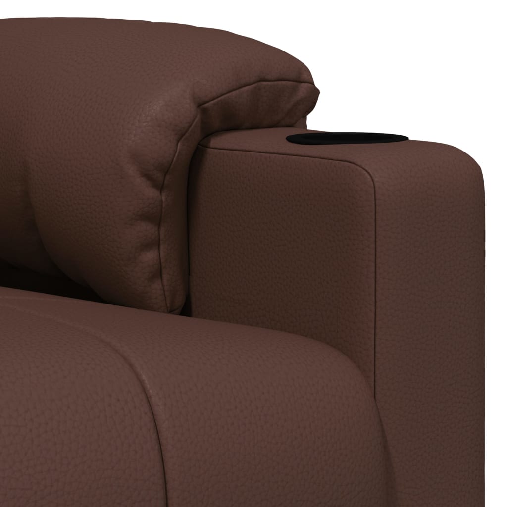 Massage Chair Brown Faux Leather