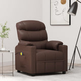 Massage Chair Brown Faux Leather