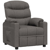 Recliner Chair Dark Grey Fabric - Front View