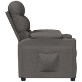 Recliner Chair Dark Grey Fabric - Top-Down View