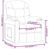 Recliner Chair Dark Grey Fabric - Extra Image