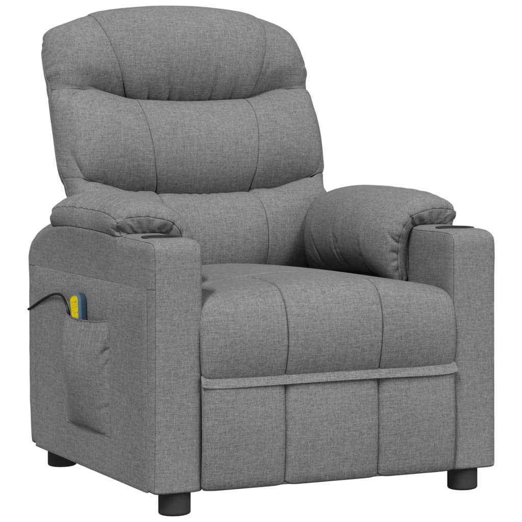 Massage Chair Light Grey Fabric
