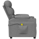 Massage Chair Light Grey Fabric