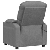 Massage Chair Light Grey Fabric - 45-Degree Angle