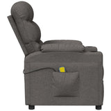 Massage Chair Dark Grey Fabric - Top-Down View