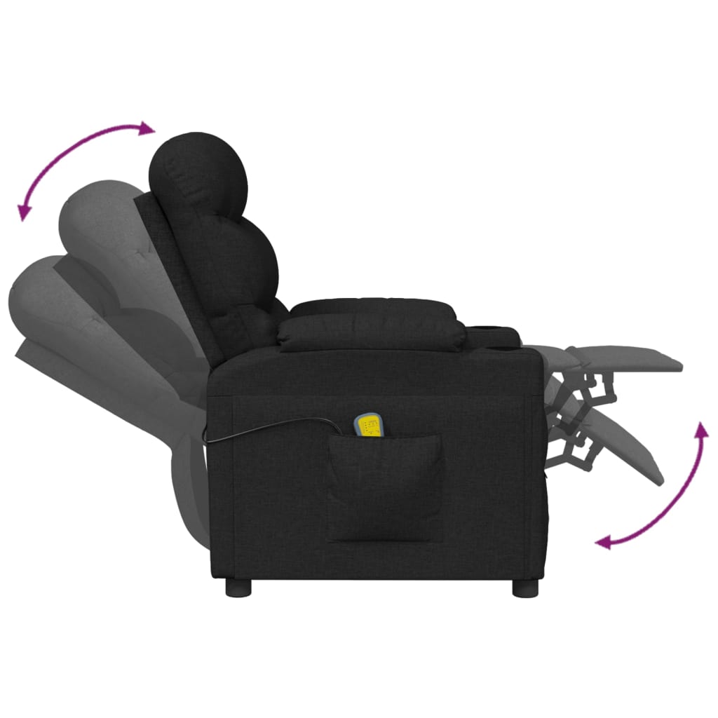 Massage Chair Black Fabric