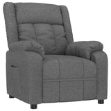 Recliner Chair Dark Grey Fabric - Front View