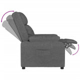 Recliner Chair Dark Grey Fabric - 45-Degree Angle