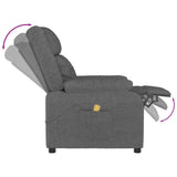 Massage Chair Dark Grey Fabric - 45-Degree Angle