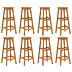 Bar Stools 8 pcs Solid Wood Acacia