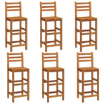 Bar Stools 6 pcs Solid Wood Acacia