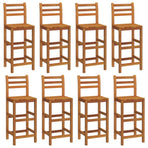 Bar Stools 8 pcs Solid Wood Acacia