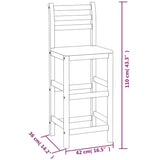 Bar Stools 8 pcs Solid Wood Acacia - 45-Degree Angle