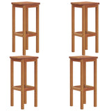 Bar Stools 4 pcs Solid Wood Acacia - Front View