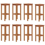 Bar Stools 8 pcs Solid Wood Acacia