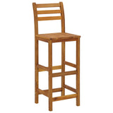 3 Piece Garden Bar Set Solid Wood Acacia - Rear View