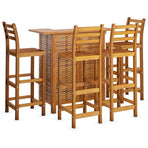 5 Piece Garden Bar Set Solid Wood Acacia