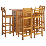 5 Piece Garden Bar Set Solid Wood Acacia - Side View