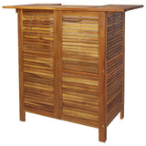 5 Piece Garden Bar Set Solid Wood Acacia - Top-Down View