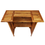5 Piece Garden Bar Set Solid Wood Acacia - Rear View