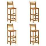 5 Piece Garden Bar Set Solid Wood Acacia - Low Angle