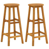 3 Piece Garden Bar Set Solid Wood Acacia - Low Angle