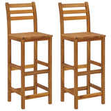 3 Piece Garden Bar Set Solid Wood Acacia - Rear View