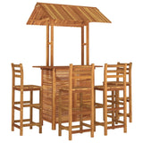 5 Piece Garden Bar Set Solid Wood Acacia - Side View