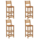 5 Piece Garden Bar Set Solid Wood Acacia - Rear View