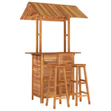 3 Piece Garden Bar Set Solid Wood Acacia - Side View