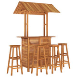 5 Piece Garden Bar Set Solid Wood Acacia - Side View
