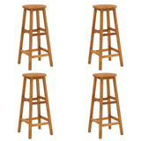 5 Piece Garden Bar Set Solid Wood Acacia - Rear View