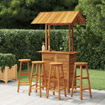 5 Piece Garden Bar Set Solid Wood Acacia
