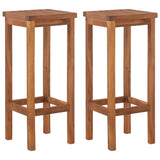 3 Piece Garden Bar Set Solid Wood Acacia - Rear View