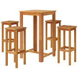 5 Piece Garden Bar Set Solid Wood Acacia