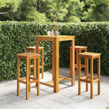 5 Piece Garden Bar Set Solid Wood Acacia