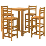 5 Piece Garden Bar Set Solid Wood Acacia - Side View